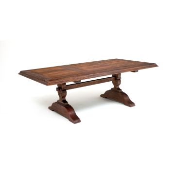 Reclaimed Hardwood Dining Table with Trestle Base