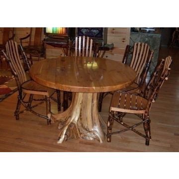 Cedar Slab Dining Table with Root Base