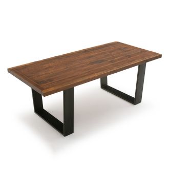 Contemporary Rustic Barnwood Dining Table - Antique Barnwood Table Top Finish